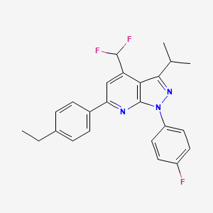 4-(difluoromethyl)-6-(4-ethylphenyl)-1-(4-fluorophenyl)-3-isopropyl-1H-pyrazolo[3,4-b]pyridine