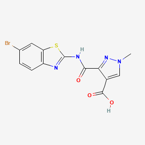 3-{[(6-bromo-1,3-benzothiazol-2-yl)amino]carbonyl}-1-methyl-1H-pyrazole-4-carboxylic acid