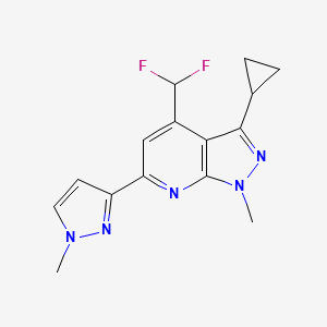 3-cyclopropyl-4-(difluoromethyl)-1-methyl-6-(1-methyl-1H-pyrazol-3-yl)-1H-pyrazolo[3,4-b]pyridine