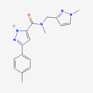 N-methyl-5-(4-methylphenyl)-N-[(1-methyl-1H-pyrazol-3-yl)methyl]-1H-pyrazole-3-carboxamide