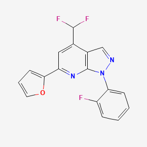 4-(difluoromethyl)-1-(2-fluorophenyl)-6-(2-furyl)-1H-pyrazolo[3,4-b]pyridine