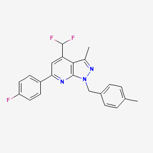 4-(difluoromethyl)-6-(4-fluorophenyl)-3-methyl-1-(4-methylbenzyl)-1H-pyrazolo[3,4-b]pyridine