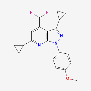molecular formula C20H19F2N3O B4369323 3,6-dicyclopropyl-4-(difluoromethyl)-1-(4-methoxyphenyl)-1H-pyrazolo[3,4-b]pyridine 