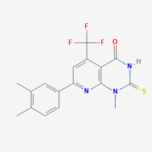 7-(3,4-dimethylphenyl)-2-mercapto-1-methyl-5-(trifluoromethyl)pyrido[2,3-d]pyrimidin-4(1H)-one