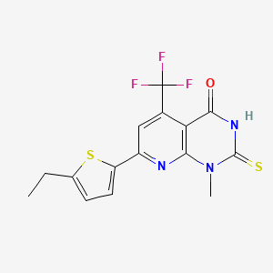 7-(5-ethyl-2-thienyl)-2-mercapto-1-methyl-5-(trifluoromethyl)pyrido[2,3-d]pyrimidin-4(1H)-one