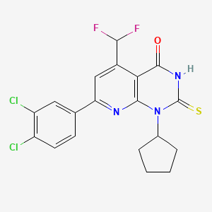 1-cyclopentyl-7-(3,4-dichlorophenyl)-5-(difluoromethyl)-2-mercaptopyrido[2,3-d]pyrimidin-4(1H)-one