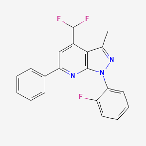 molecular formula C20H14F3N3 B4369439 4-(difluoromethyl)-1-(2-fluorophenyl)-3-methyl-6-phenyl-1H-pyrazolo[3,4-b]pyridine 
