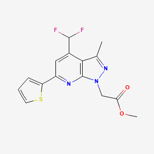 methyl [4-(difluoromethyl)-3-methyl-6-(2-thienyl)-1H-pyrazolo[3,4-b]pyridin-1-yl]acetate