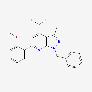 molecular formula C22H19F2N3O B4369500 1-benzyl-4-(difluoromethyl)-6-(2-methoxyphenyl)-3-methyl-1H-pyrazolo[3,4-b]pyridine 