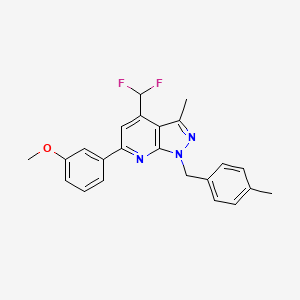 molecular formula C23H21F2N3O B4369535 4-(difluoromethyl)-6-(3-methoxyphenyl)-3-methyl-1-(4-methylbenzyl)-1H-pyrazolo[3,4-b]pyridine 