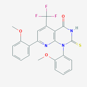 2-mercapto-1,7-bis(2-methoxyphenyl)-5-(trifluoromethyl)pyrido[2,3-d]pyrimidin-4(1H)-one