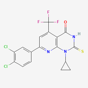 1-cyclopropyl-7-(3,4-dichlorophenyl)-2-mercapto-5-(trifluoromethyl)pyrido[2,3-d]pyrimidin-4(1H)-one
