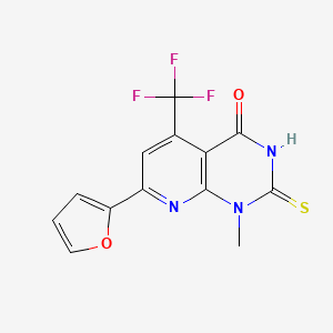 7-(2-furyl)-2-mercapto-1-methyl-5-(trifluoromethyl)pyrido[2,3-d]pyrimidin-4(1H)-one