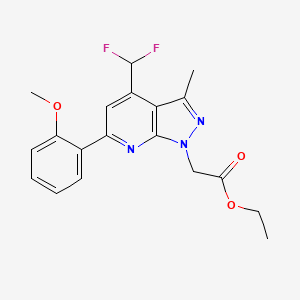 molecular formula C19H19F2N3O3 B4369571 ethyl [4-(difluoromethyl)-6-(2-methoxyphenyl)-3-methyl-1H-pyrazolo[3,4-b]pyridin-1-yl]acetate 
