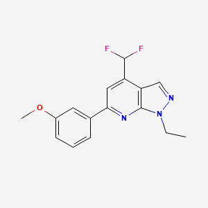 molecular formula C16H15F2N3O B4369765 4-(difluoromethyl)-1-ethyl-6-(3-methoxyphenyl)-1H-pyrazolo[3,4-b]pyridine 