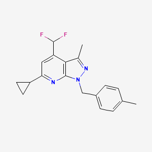 molecular formula C19H19F2N3 B4369781 6-cyclopropyl-4-(difluoromethyl)-3-methyl-1-(4-methylbenzyl)-1H-pyrazolo[3,4-b]pyridine 