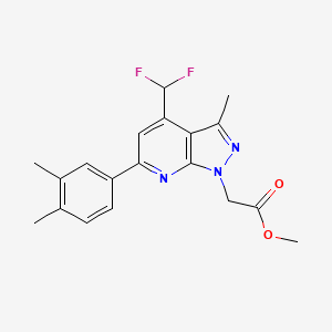 molecular formula C19H19F2N3O2 B4369785 methyl [4-(difluoromethyl)-6-(3,4-dimethylphenyl)-3-methyl-1H-pyrazolo[3,4-b]pyridin-1-yl]acetate 