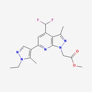 methyl [4-(difluoromethyl)-6-(1-ethyl-5-methyl-1H-pyrazol-4-yl)-3-methyl-1H-pyrazolo[3,4-b]pyridin-1-yl]acetate