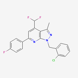 molecular formula C21H15ClF3N3 B4369797 1-(2-chlorobenzyl)-4-(difluoromethyl)-6-(4-fluorophenyl)-3-methyl-1H-pyrazolo[3,4-b]pyridine 