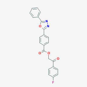 2-(4-Fluorophenyl)-2-oxoethyl 4-(5-phenyl-1,3,4-oxadiazol-2-yl)benzoate