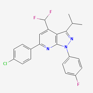 molecular formula C22H17ClF3N3 B4369852 6-(4-chlorophenyl)-4-(difluoromethyl)-1-(4-fluorophenyl)-3-isopropyl-1H-pyrazolo[3,4-b]pyridine 