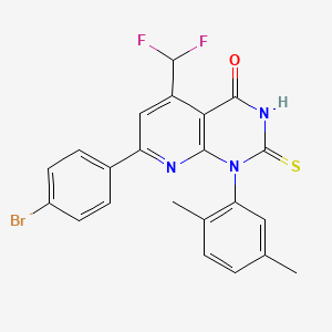 7-(4-bromophenyl)-5-(difluoromethyl)-1-(2,5-dimethylphenyl)-2-mercaptopyrido[2,3-d]pyrimidin-4(1H)-one
