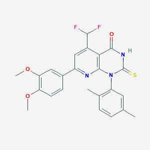 5-(difluoromethyl)-7-(3,4-dimethoxyphenyl)-1-(2,5-dimethylphenyl)-2-mercaptopyrido[2,3-d]pyrimidin-4(1H)-one