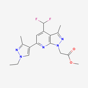 methyl [4-(difluoromethyl)-6-(1-ethyl-3-methyl-1H-pyrazol-4-yl)-3-methyl-1H-pyrazolo[3,4-b]pyridin-1-yl]acetate