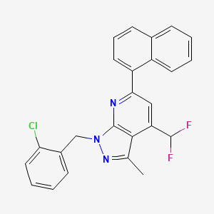 1-(2-chlorobenzyl)-4-(difluoromethyl)-3-methyl-6-(1-naphthyl)-1H-pyrazolo[3,4-b]pyridine