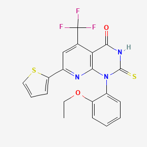molecular formula C20H14F3N3O2S2 B4370033 1-(2-ethoxyphenyl)-2-mercapto-7-(2-thienyl)-5-(trifluoromethyl)pyrido[2,3-d]pyrimidin-4(1H)-one 