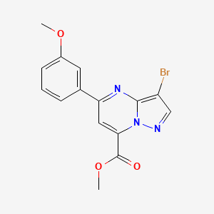 methyl 3-bromo-5-(3-methoxyphenyl)pyrazolo[1,5-a]pyrimidine-7-carboxylate