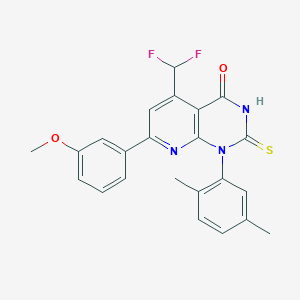 5-(difluoromethyl)-1-(2,5-dimethylphenyl)-2-mercapto-7-(3-methoxyphenyl)pyrido[2,3-d]pyrimidin-4(1H)-one