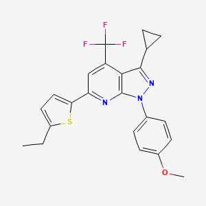 3-cyclopropyl-6-(5-ethyl-2-thienyl)-1-(4-methoxyphenyl)-4-(trifluoromethyl)-1H-pyrazolo[3,4-b]pyridine