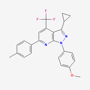 molecular formula C24H20F3N3O B4370103 3-cyclopropyl-1-(4-methoxyphenyl)-6-(4-methylphenyl)-4-(trifluoromethyl)-1H-pyrazolo[3,4-b]pyridine 