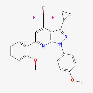 2-[3-CYCLOPROPYL-1-(4-METHOXYPHENYL)-4-(TRIFLUOROMETHYL)-1H-PYRAZOLO[3,4-B]PYRIDIN-6-YL]PHENYL METHYL ETHER