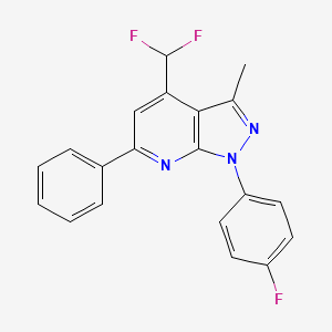 4-(difluoromethyl)-1-(4-fluorophenyl)-3-methyl-6-phenyl-1H-pyrazolo[3,4-b]pyridine