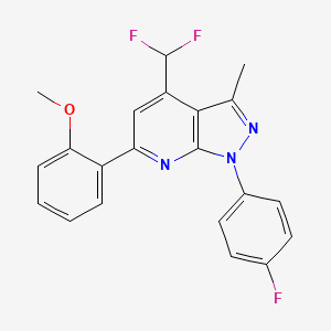 2-[4-(DIFLUOROMETHYL)-1-(4-FLUOROPHENYL)-3-METHYL-1H-PYRAZOLO[3,4-B]PYRIDIN-6-YL]PHENYL METHYL ETHER