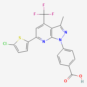 4-[6-(5-chloro-2-thienyl)-3-methyl-4-(trifluoromethyl)-1H-pyrazolo[3,4-b]pyridin-1-yl]benzoic acid