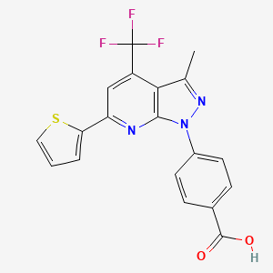 4-[3-methyl-6-(2-thienyl)-4-(trifluoromethyl)-1H-pyrazolo[3,4-b]pyridin-1-yl]benzoic acid