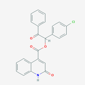 1-(4-Chlorophenyl)-2-oxo-2-phenylethyl 2-hydroxy-4-quinolinecarboxylate