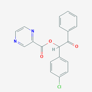 1-(4-Chlorophenyl)-2-oxo-2-phenylethyl 2-pyrazinecarboxylate