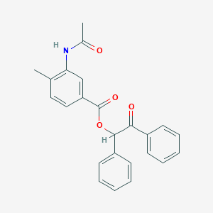 molecular formula C24H21NO4 B437025 2-Oxo-1,2-diphenylethyl 3-(acetylamino)-4-methylbenzoate CAS No. 516470-24-9