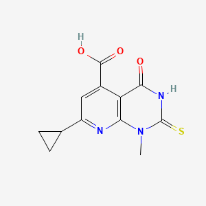 molecular formula C12H11N3O3S B4370347 7-cyclopropyl-2-mercapto-1-methyl-4-oxo-1,4-dihydropyrido[2,3-d]pyrimidine-5-carboxylic acid 