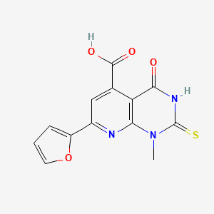 molecular formula C13H9N3O4S B4370352 7-(2-furyl)-2-mercapto-1-methyl-4-oxo-1,4-dihydropyrido[2,3-d]pyrimidine-5-carboxylic acid 