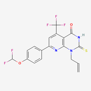 molecular formula C18H12F5N3O2S B4370371 1-allyl-7-[4-(difluoromethoxy)phenyl]-2-mercapto-5-(trifluoromethyl)pyrido[2,3-d]pyrimidin-4(1H)-one 