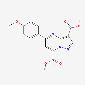 5-(4-methoxyphenyl)pyrazolo[1,5-a]pyrimidine-3,7-dicarboxylic acid