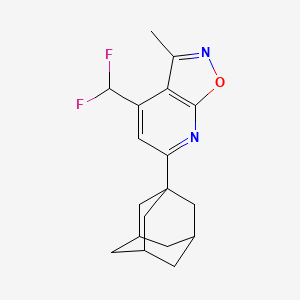 molecular formula C18H20F2N2O B4370472 6-(1-adamantyl)-4-(difluoromethyl)-3-methylisoxazolo[5,4-b]pyridine 
