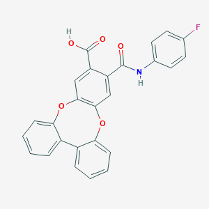 8-[(4-Fluoroanilino)carbonyl]tribenzo[b,e,g][1,4]dioxocine-7-carboxylic acid