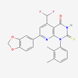 7-(1,3-benzodioxol-5-yl)-5-(difluoromethyl)-1-(2,3-dimethylphenyl)-2-mercaptopyrido[2,3-d]pyrimidin-4(1H)-one