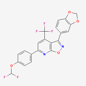 3-(1,3-benzodioxol-5-yl)-6-[4-(difluoromethoxy)phenyl]-4-(trifluoromethyl)isoxazolo[5,4-b]pyridine